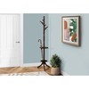 Monarch Specialties Coat Rack, Hall Tree, Free Standing, 6 Hooks, Entryway, 71"H, Umbrella Holder, Bedroom, Wood, Brown I 2005